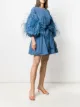Valentino feather detail flared dress
