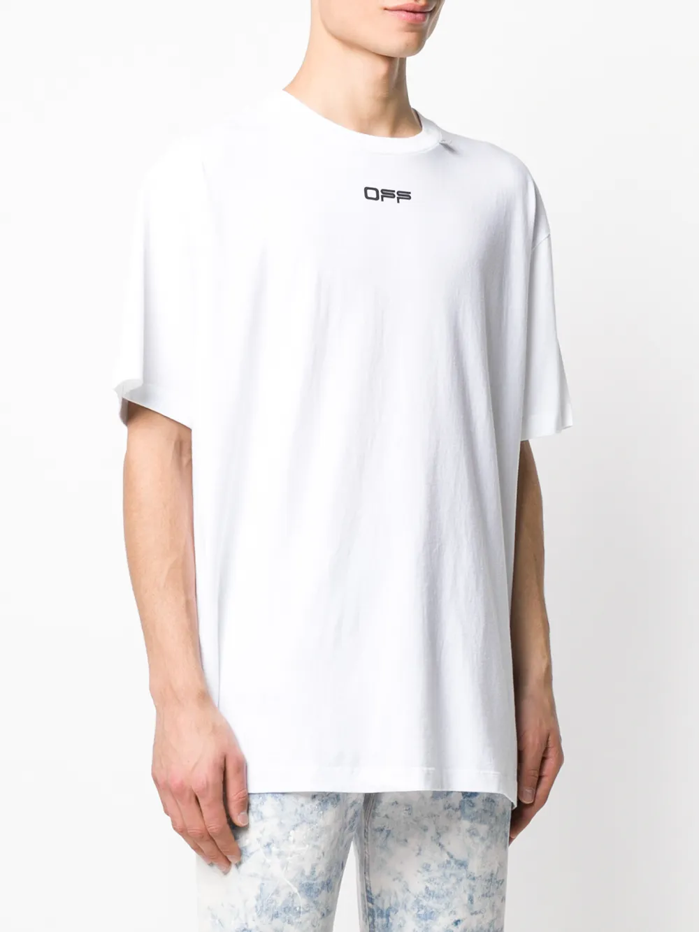 фото Off-white футболка wavy line с логотипом