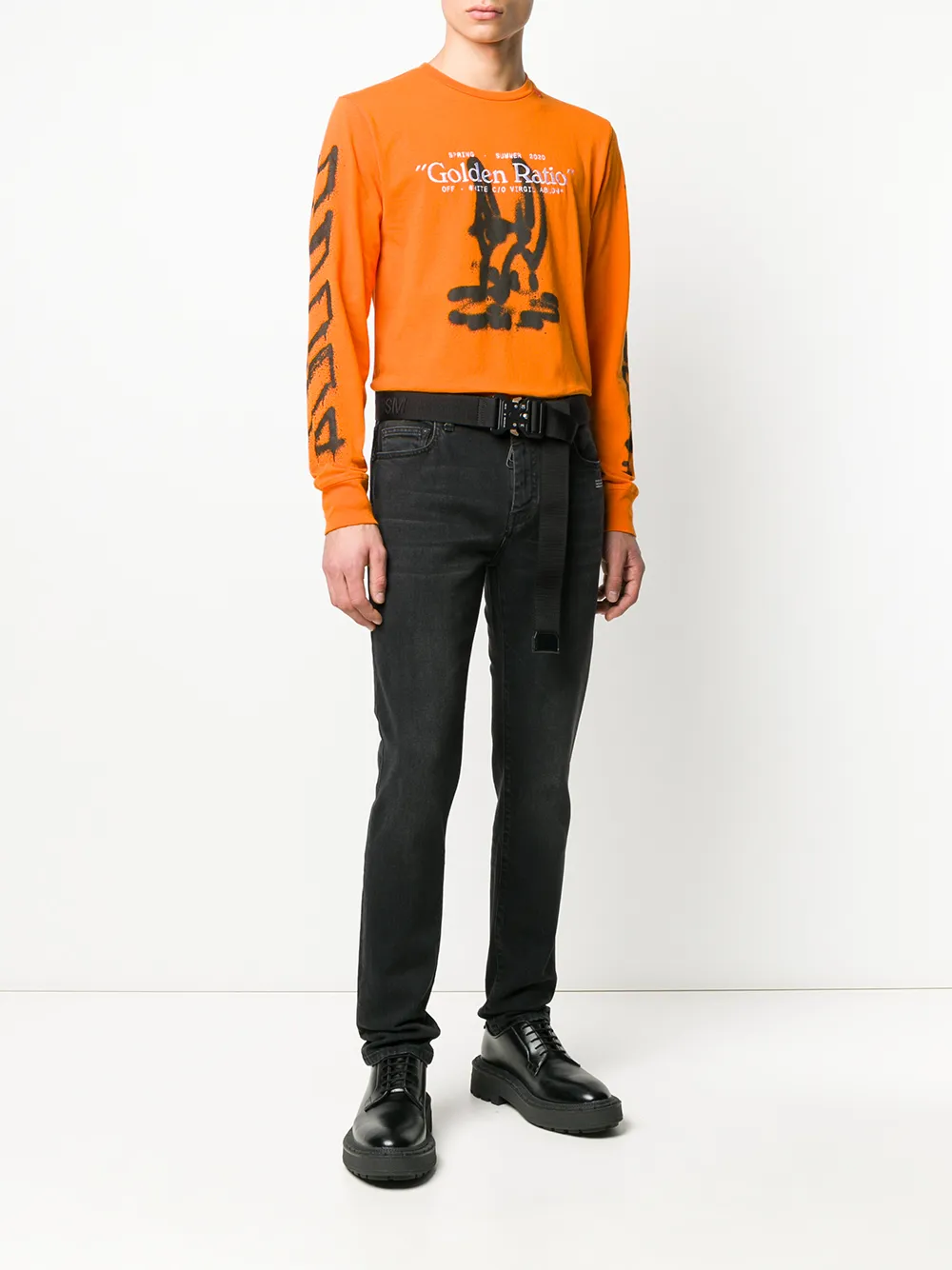 фото Off-white футболка golden ratio с длинными рукавами