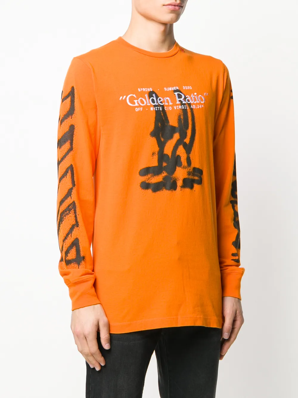 фото Off-white футболка golden ratio с длинными рукавами