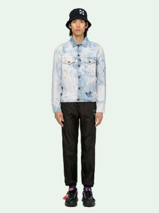 off white degrade denim jacket