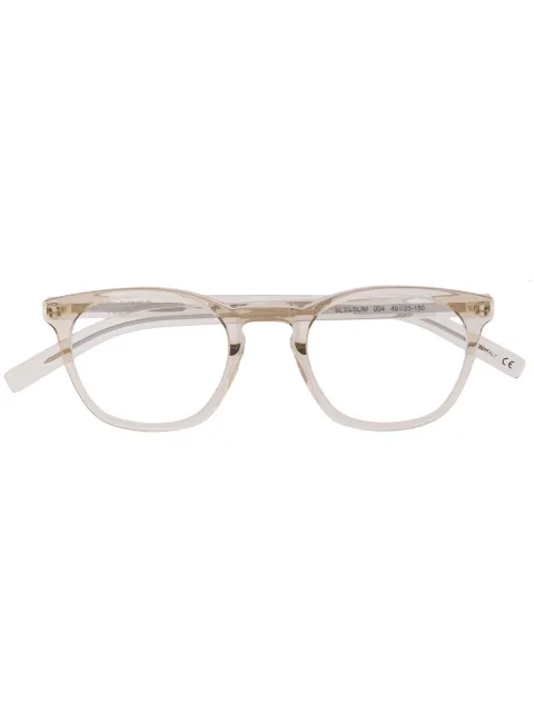 Saint Laurent Eyewear clear horn-rimmed glasses