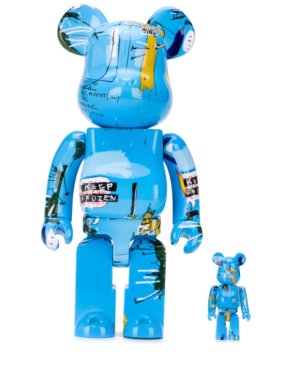 фото Medicom toy комплект игрушек x jean-michel basquiat bearbrick