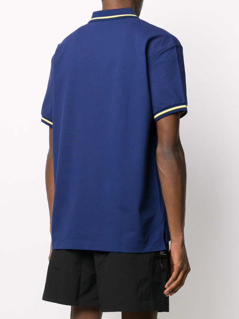 Shop Moschino Cotton Logo Polo Shirt In Blue