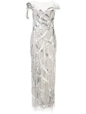 marchesa embroidered gown