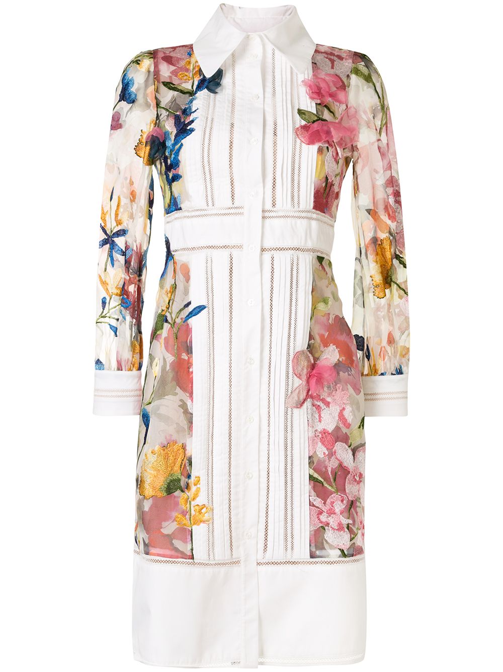 фото Marchesa floral printed shirt dress