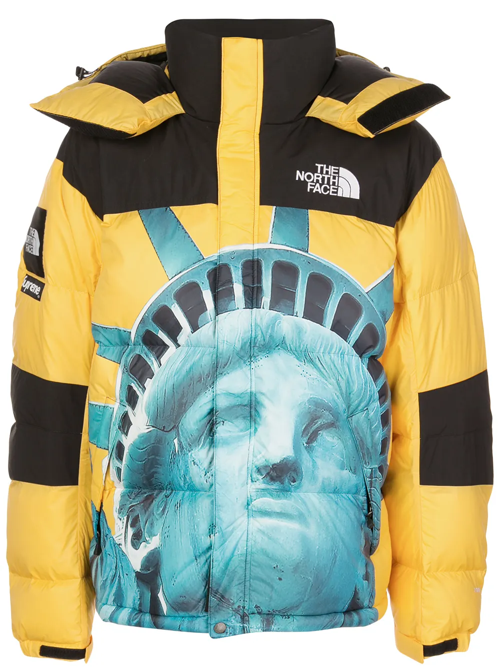 supreme x the north face yellow jacket