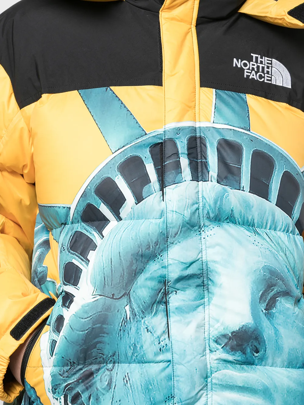 Shop Supreme X The North Face Baltoro Padded Jacket In Yellow