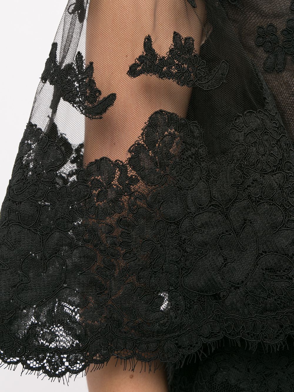 фото Marchesa sheer lace cocktail dress