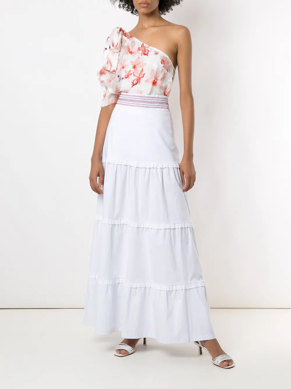 Isolda Cecilia De Jacquard De Cajú Blouse In White