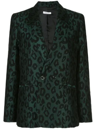 anine bing leopard blazer