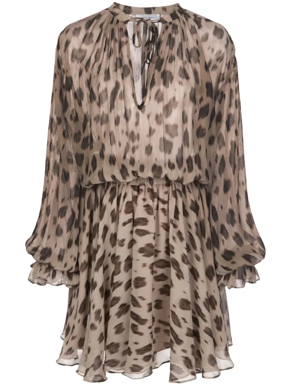 anine bing leopard dress
