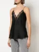 ANINE BING Taylor lace-trimmed silk cami top