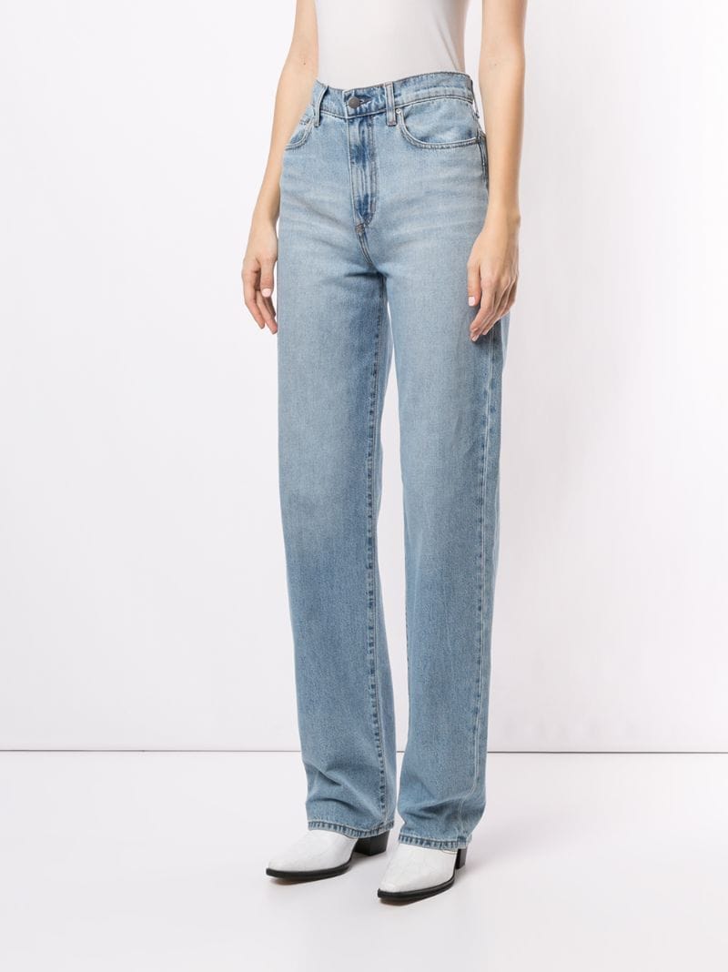 Shop Nobody Denim Lou Straight-leg Jeans In Blue