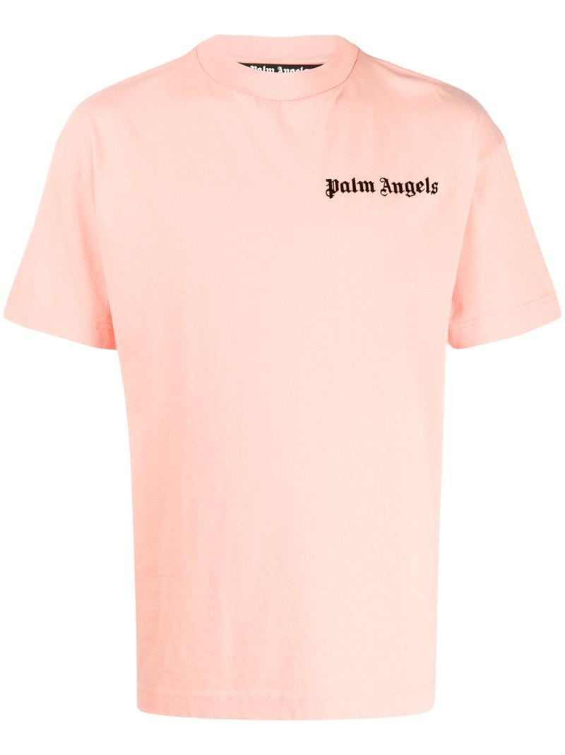 Palm Angels Logo Print T-shirt In Neutrals