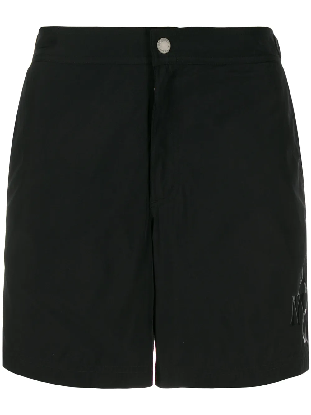 

Alexander McQueen shorts de playa con logo estampado - Negro