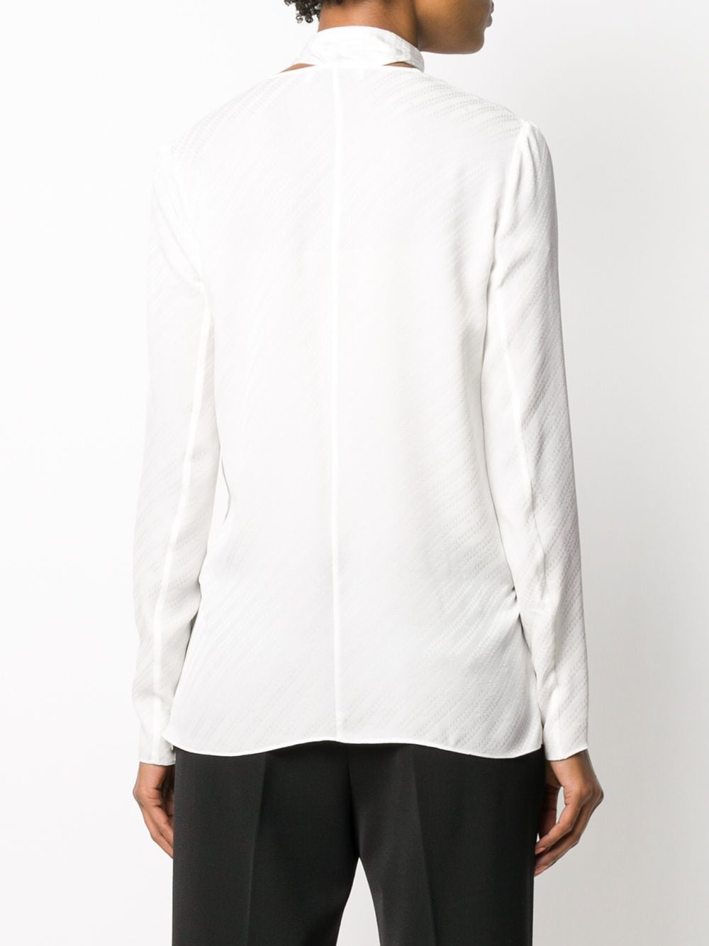 фото Givenchy блузка в полоску с завязками на воротнике