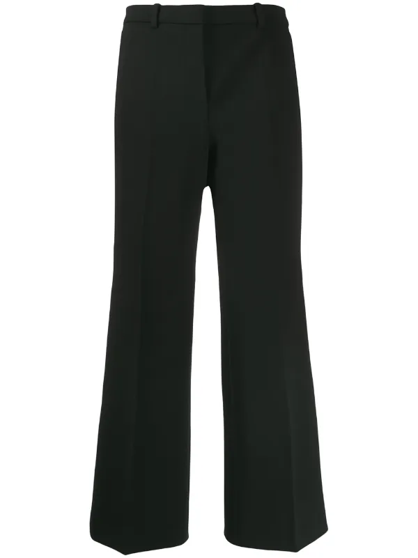 black wide leg trousers