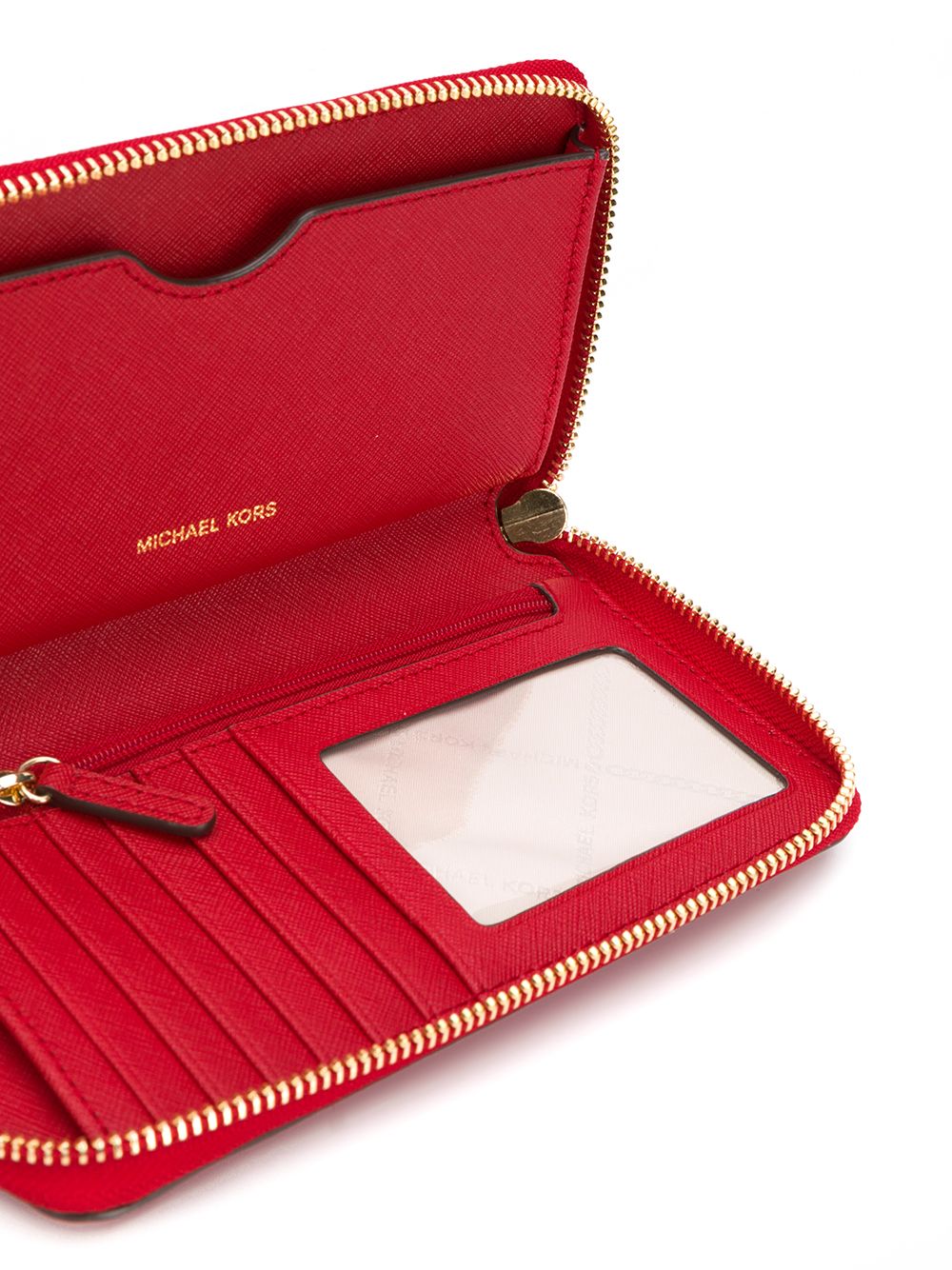 red michael kors wallet