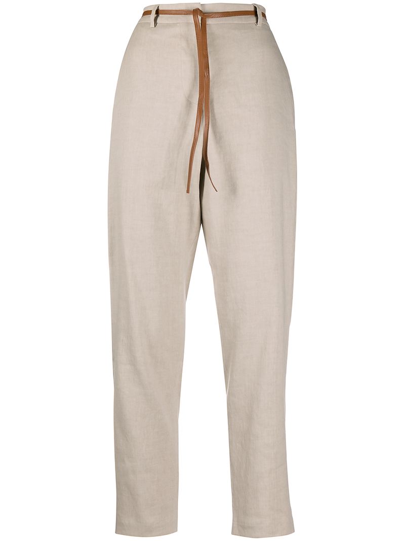 cream linen trousers