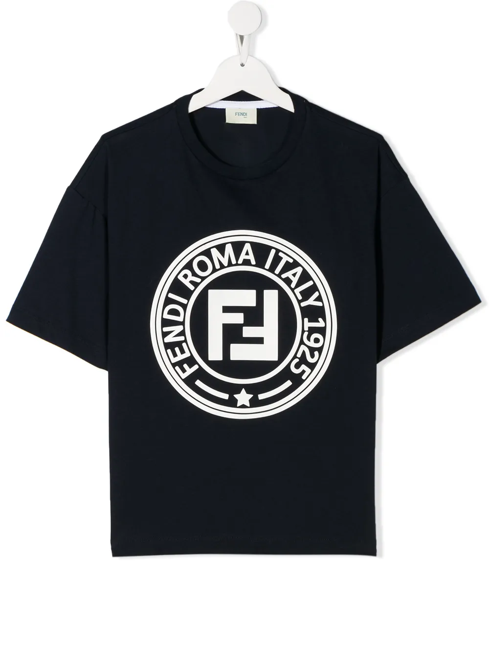 фото Fendi kids teen logo print t-shirt