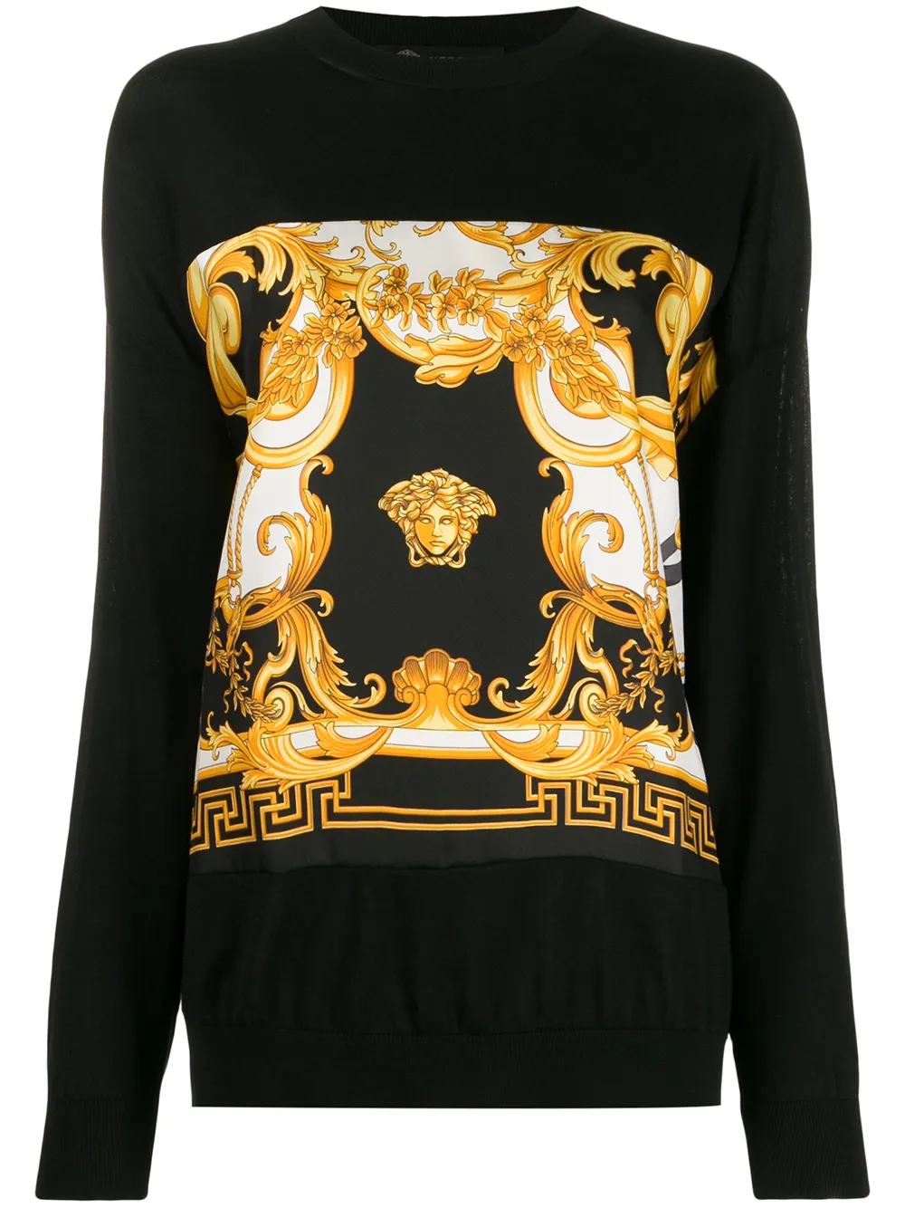 Versace Pullover Mit "Barocco Rodeo"-Print RWWEA 54fig Versace Pullover Mit "Barocco Rodeo"-Print RWWEA 54fig