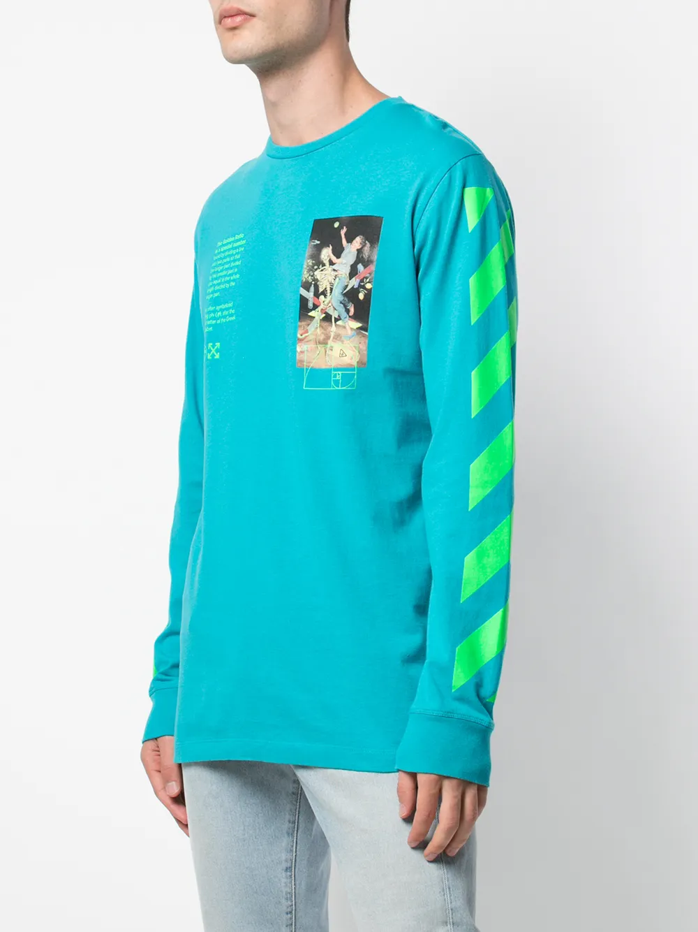 фото Off-white футболка с принтом golden ration