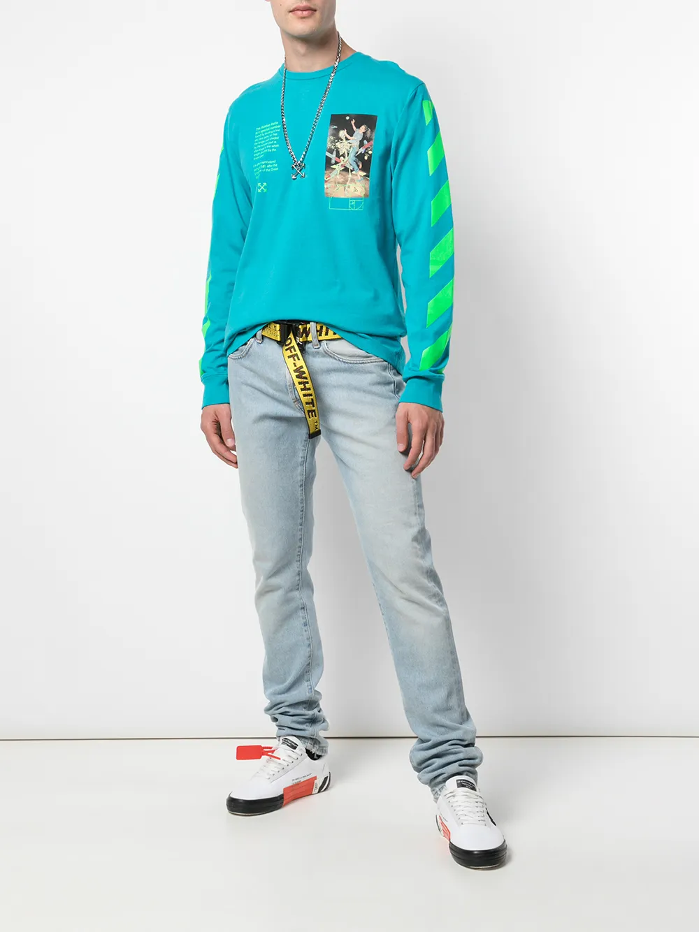 фото Off-white футболка с принтом golden ration