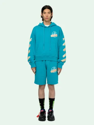 arrows printed hoodie in blue | Off-White™ Official PR