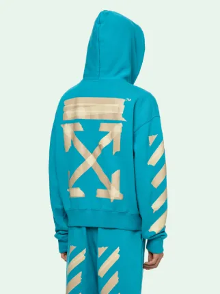 arrows printed hoodie in blue | Off-White™ Official PR