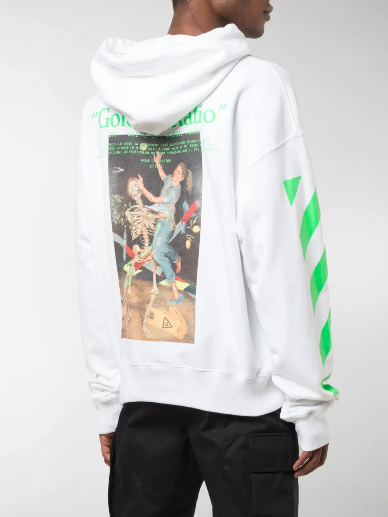 Golden Ratio printed hoodie white 