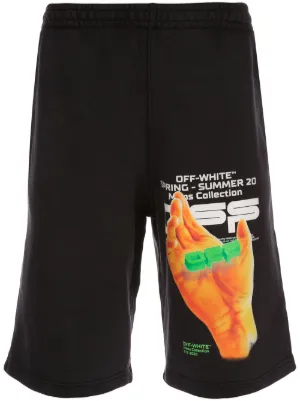 off white athletic shorts