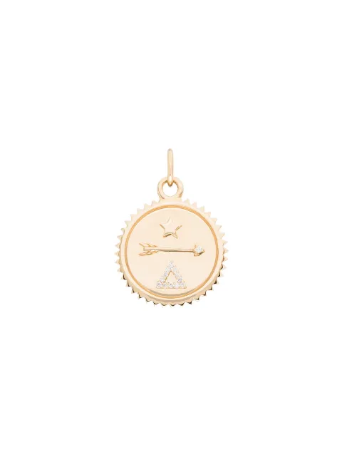 Foundrae charm con colgante en oro amarillo de 18kt y diamante