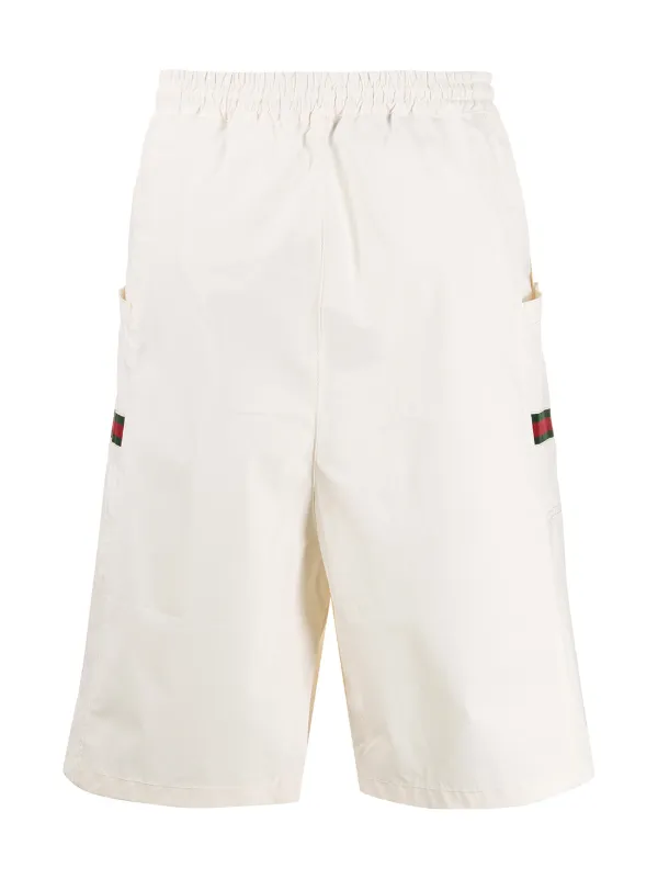 Shop Gucci logo patch swim shorts with 