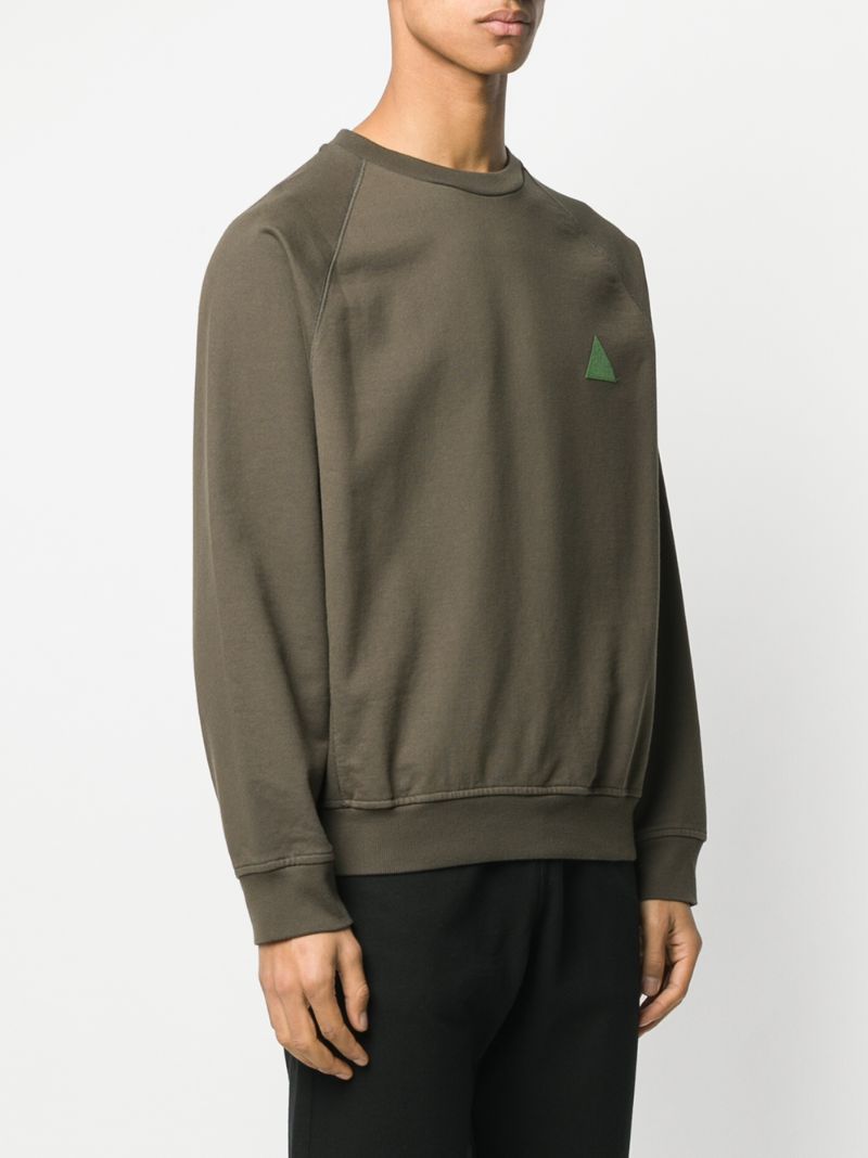 Shop Gr-uniforma Raglan-sleeved Sweatshirt In Green