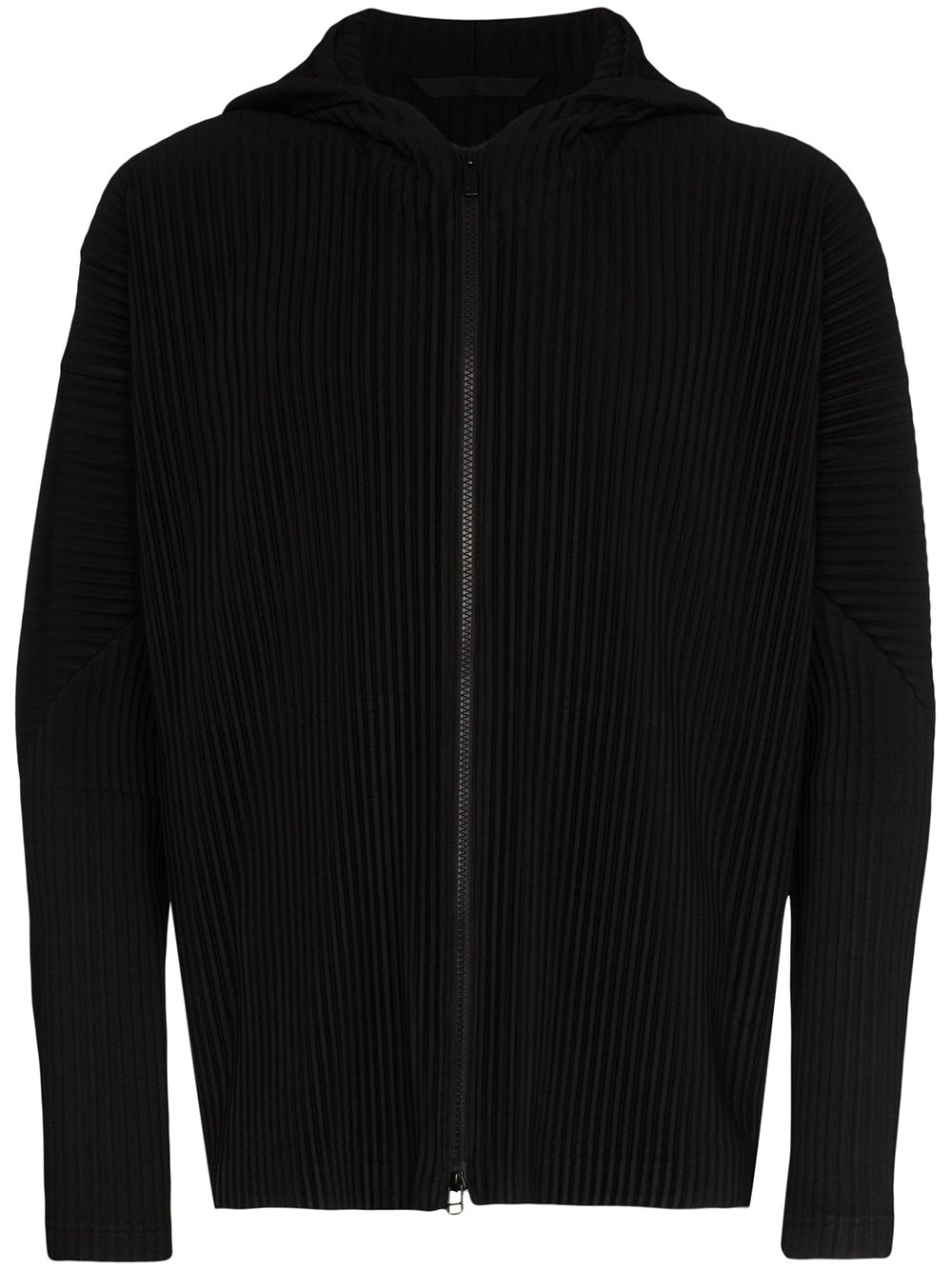 Issey Miyake Classic Zipped Hooded Sweatshirt In Black