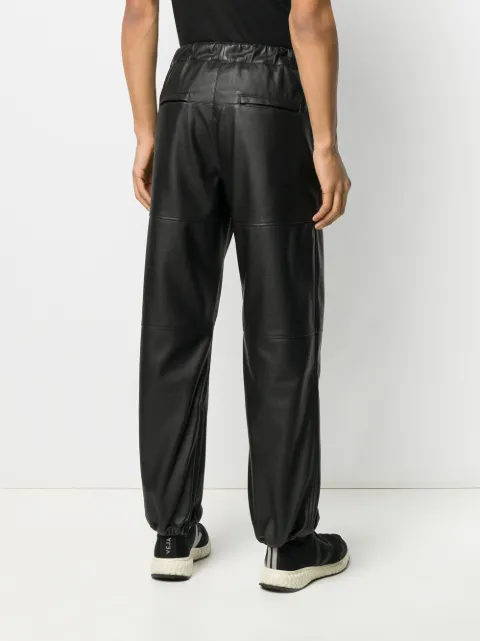 leather track pants womens