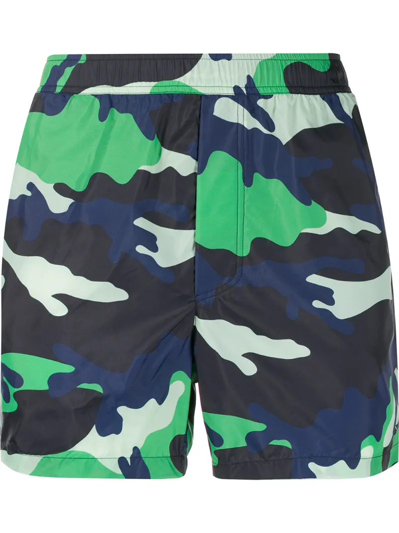 Valentino – camouflage print swimming shorts – men – Polyamide – 46, 48, 50, 52, 44 – Blue