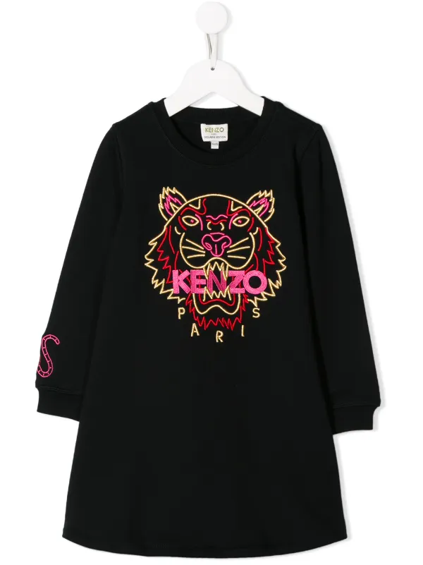 Shop Kenzo Kids embroidered Tiger 