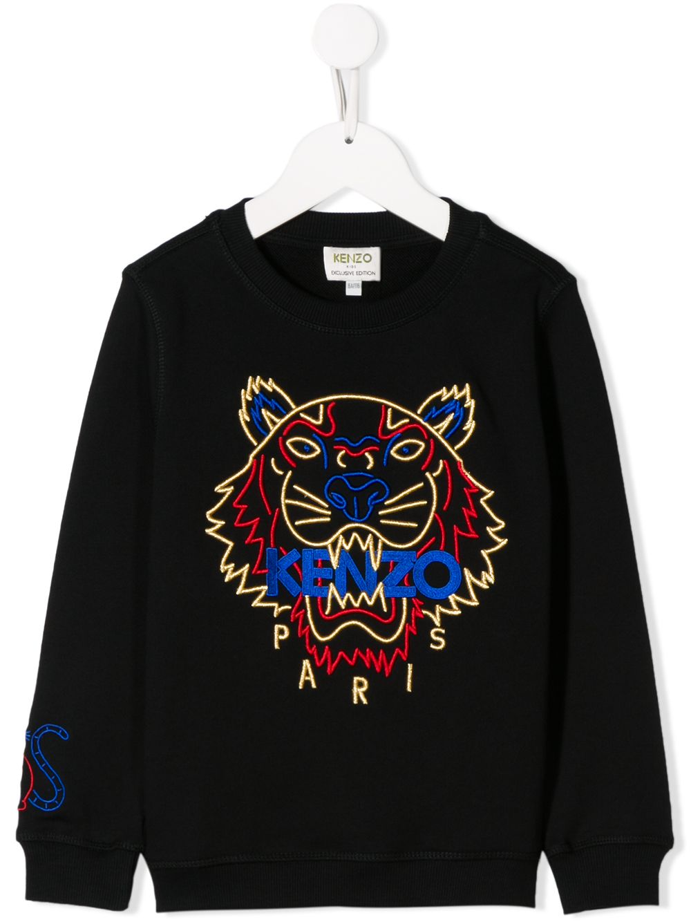 Shop Kenzo Embroidered Tiger Sweatshirt In Black