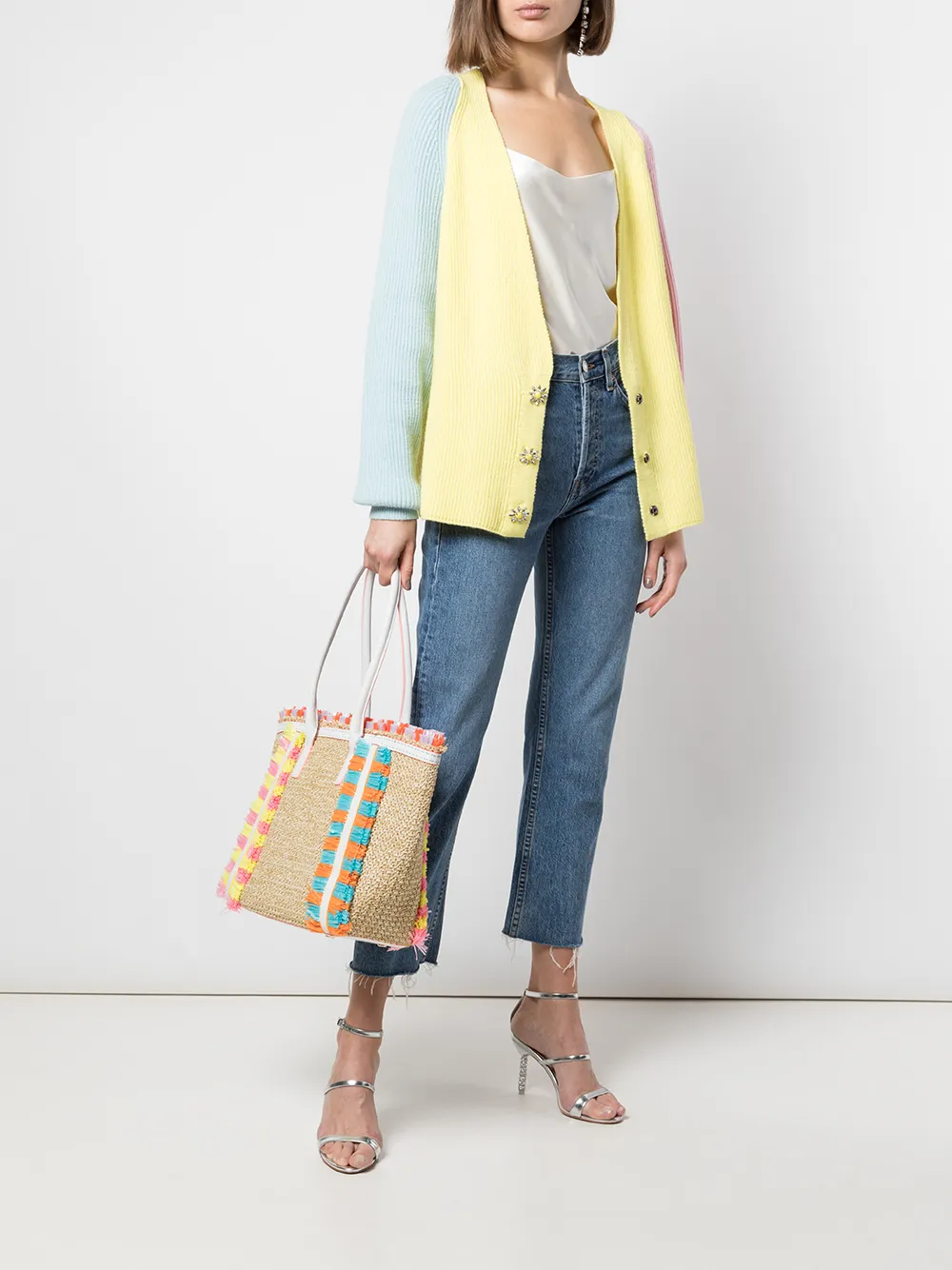 Sophia Webster Taya Raffia Tote Ss20 Farfetch Com