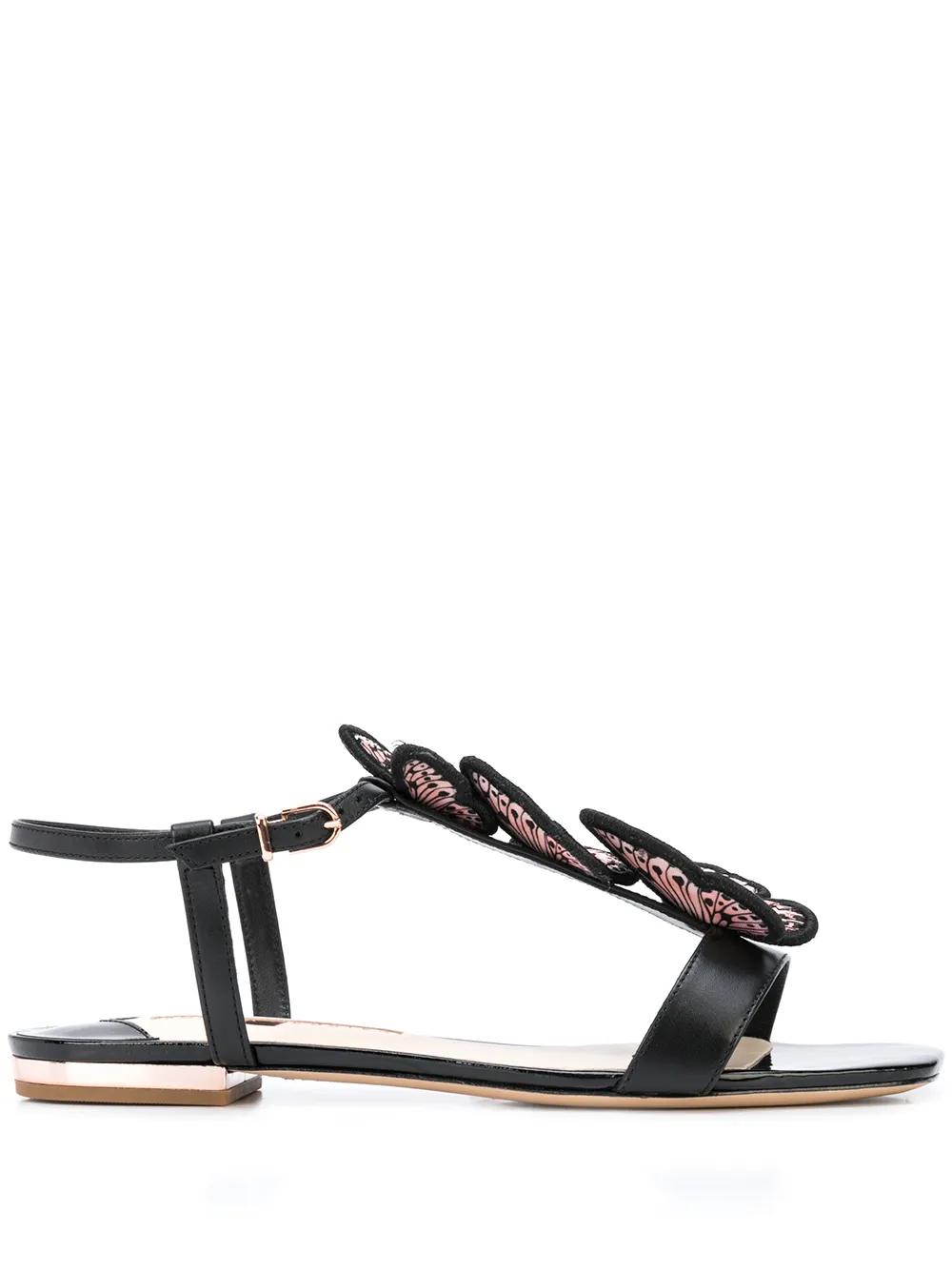 Sophia Webster Riva Flat Sandals In 黑色