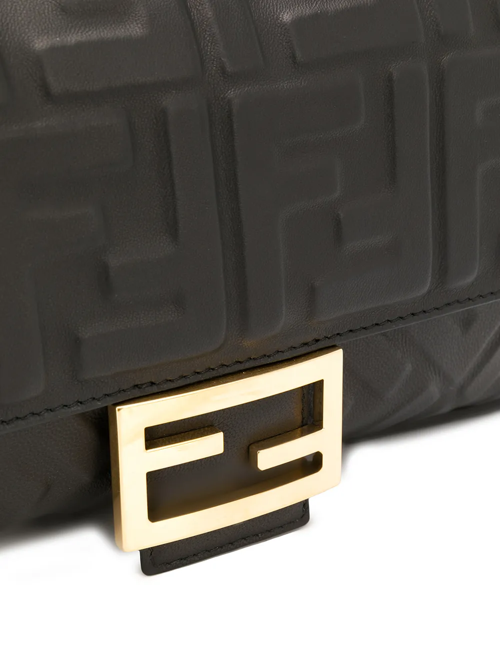 FENDI Baguette draagtas met FF logo Zwart