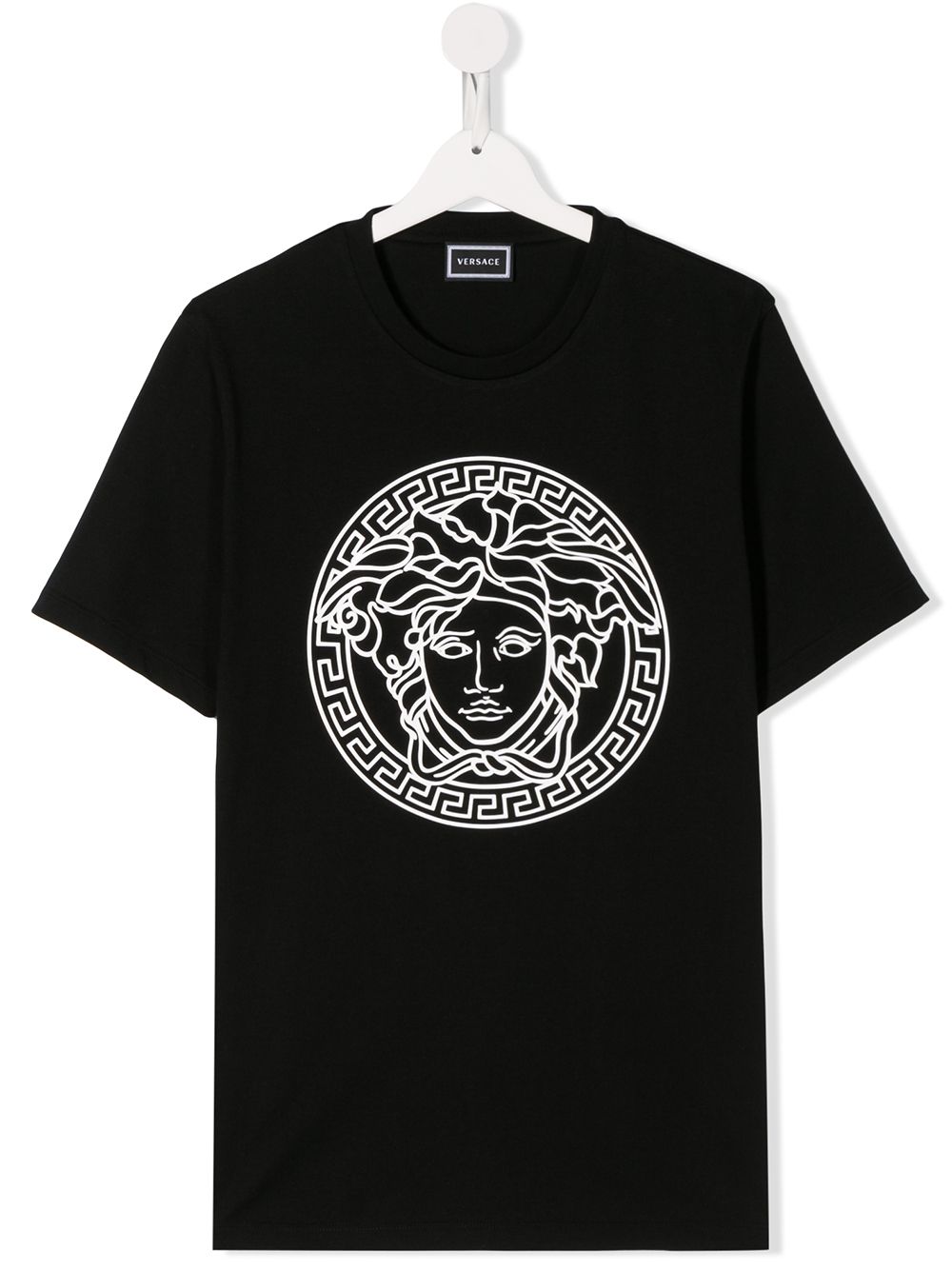 

Versace Kids playera con logo estampado - Negro