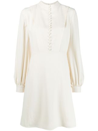 Shop white Chloé buttoned long sleeved dress with Express Delivery ...