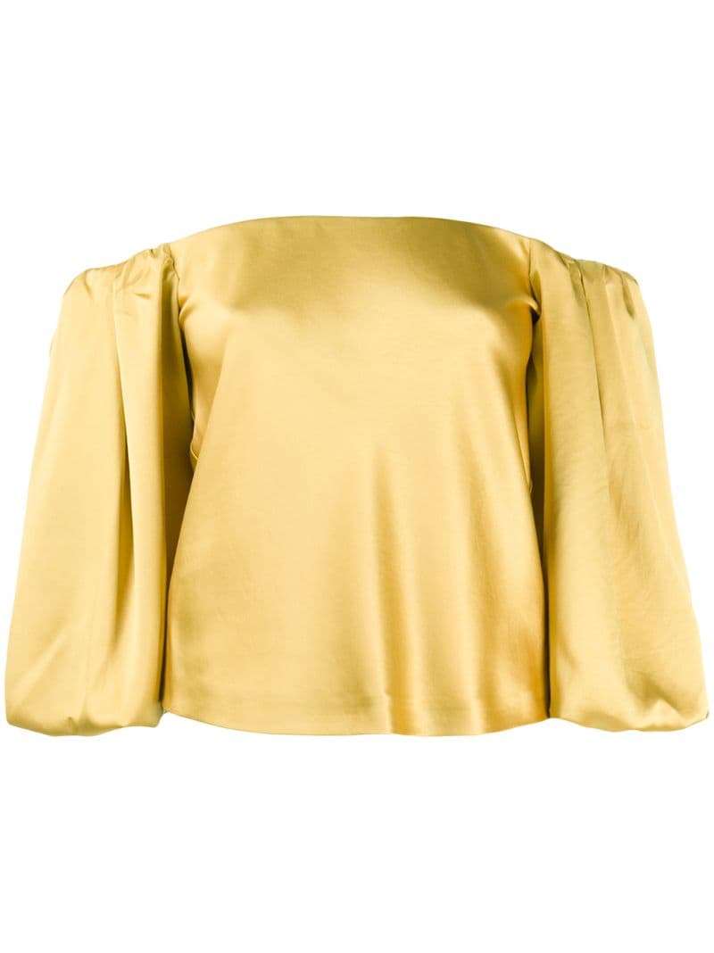 Shop Pinko Off The Shoulder Top In Yellow