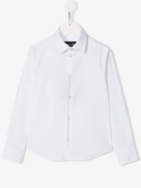 Emporio Armani Kids Hemd mit Logo-Stickerei