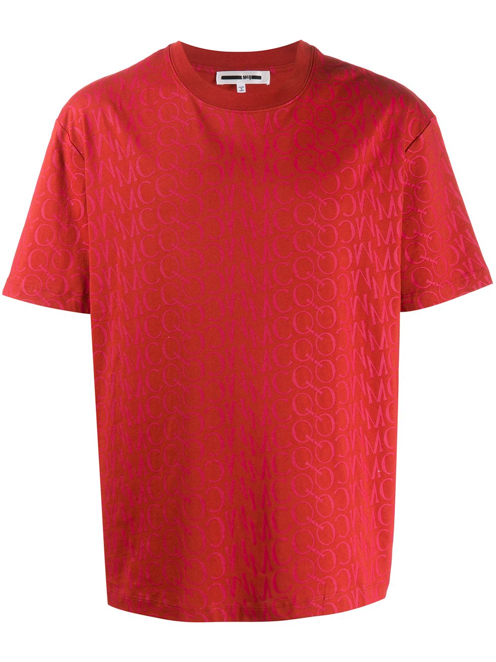Mcq By Alexander Mcqueen Monogram-print Oversized T-shirt In Red