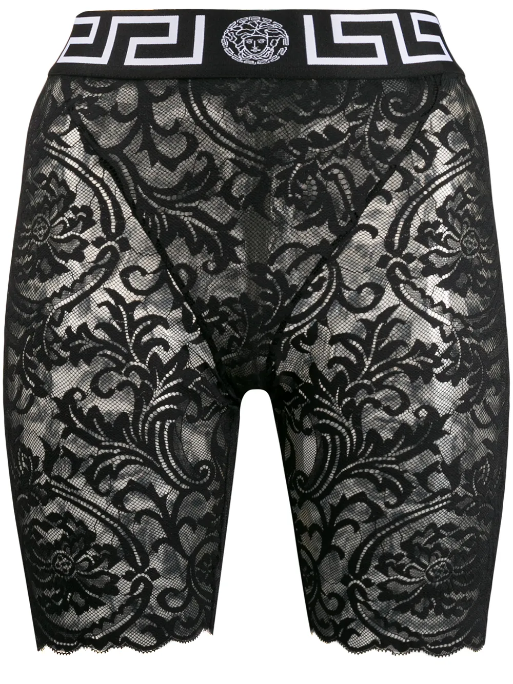 versace lace cycling shorts