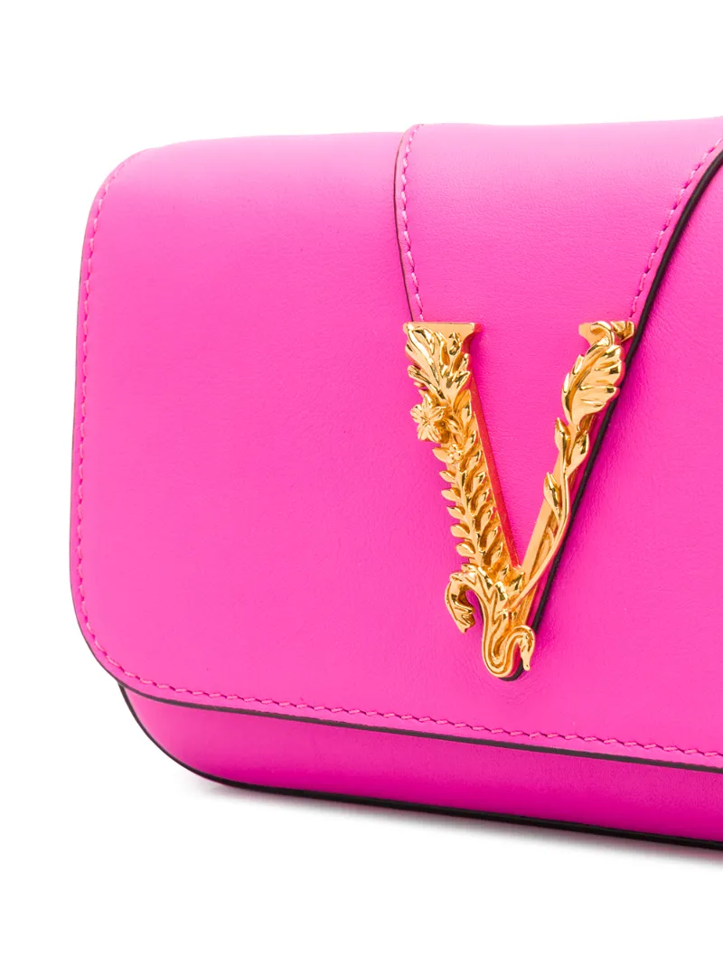 VERSACE VIRTUS LEATHER EVENING BAG